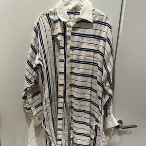 Loewe long cotton shirt in strip